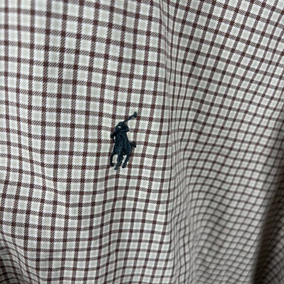 Ralph Lauren Blake Men's Size XXL Brown Windowpane Long Sleeve Button Down Shirt - Picture 5 of 11